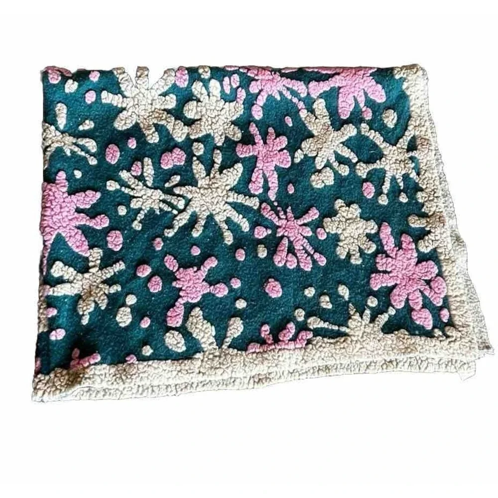 Anthropologie Story Wool Blend Heirloom Throw Blanket Colorful